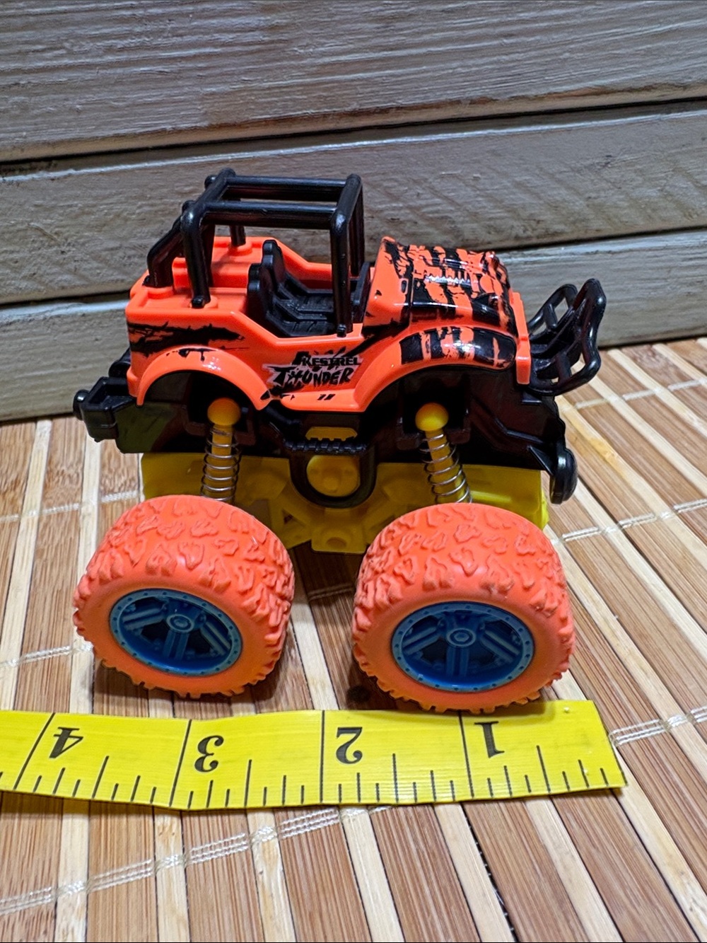 Orange Monster Truck Toy for Kids - Resilient Thunder